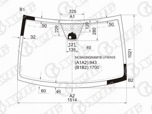 Стекло лобовое + дд + антенна MERCEDES-BENZ VITO /VIANO W639 03-