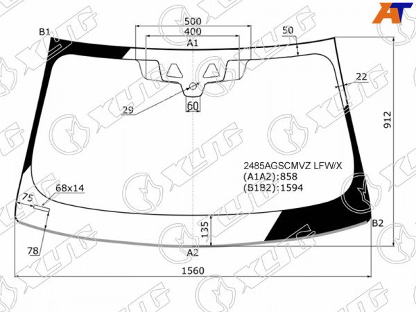 Стекло лобовое + дд + 2 камеры  BMW 5-SERIES G30 /G31 4 /5D 17-