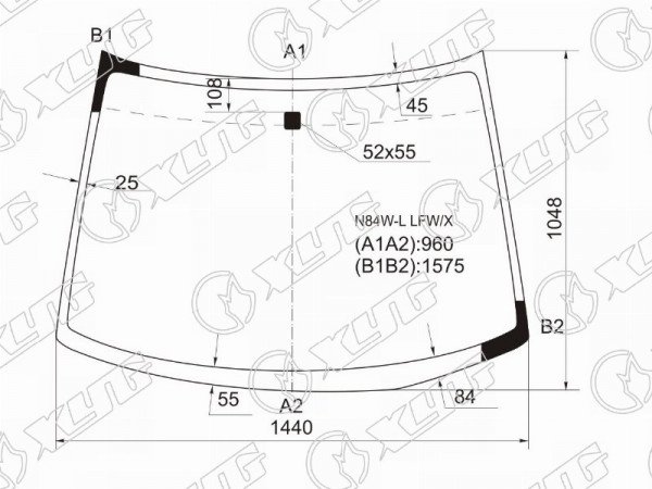 Стекло лобовое MITSUBISHI CHARIOT GRANDIS N8#W /N9#W 97-03