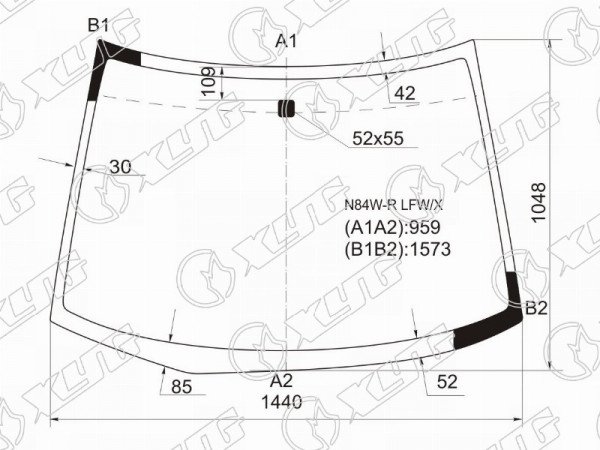 Стекло лобовое Mitsubishi Chariot Grandis 97-03  / Space Wagon 97-04