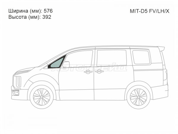 Стекло форточки (Спереди / Слева / Цвет зеленый) Mitsubishi Delica D:5 07-