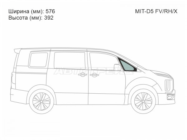 Стекло форточки (Спереди / Справа / Цвет зеленый) Mitsubishi Delica D:5 07-