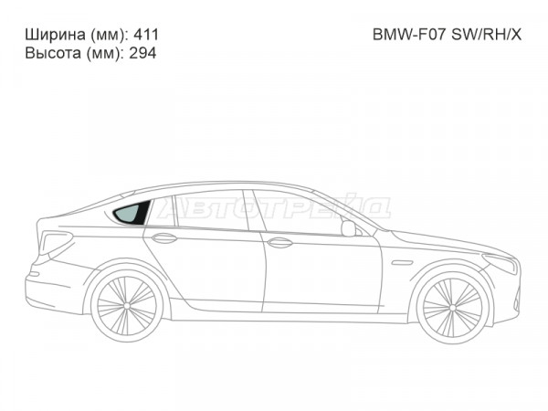 Стекло кузова боковое (не опускное) (Справа / Цвет зеленый) BMW 5-Series Gran Turismo 09-16