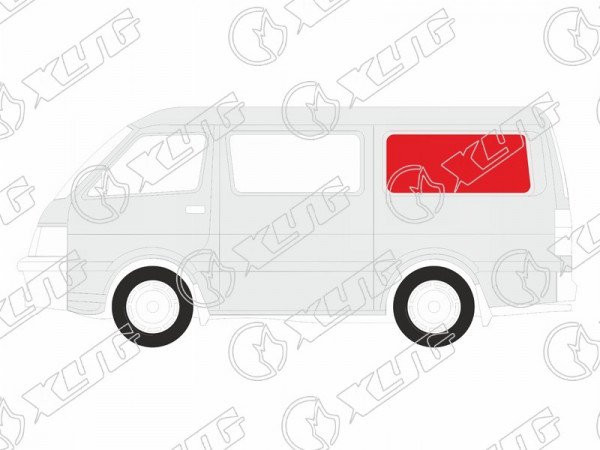 Стекло кузова (собачник) заднее левое MITSUBISHI DELICA VAN 94-07