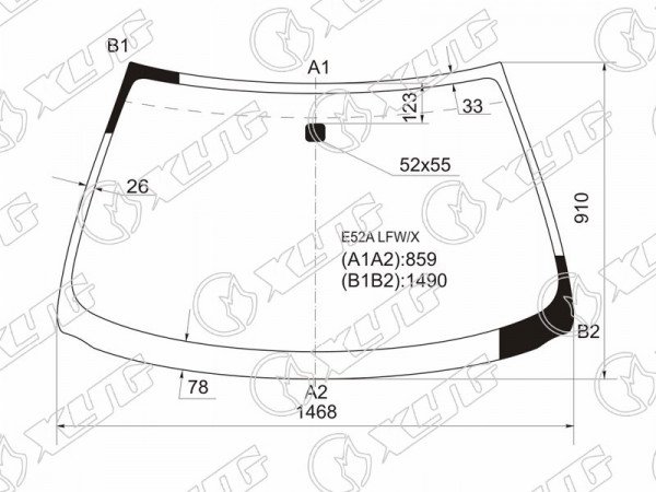 Стекло лобовое MITSUBISHI ETERNA 4D SED 92-96