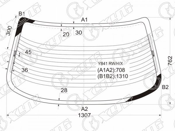 Стекло заднее с обогревом MITSUBISHI GALANT 4D SED 92-96