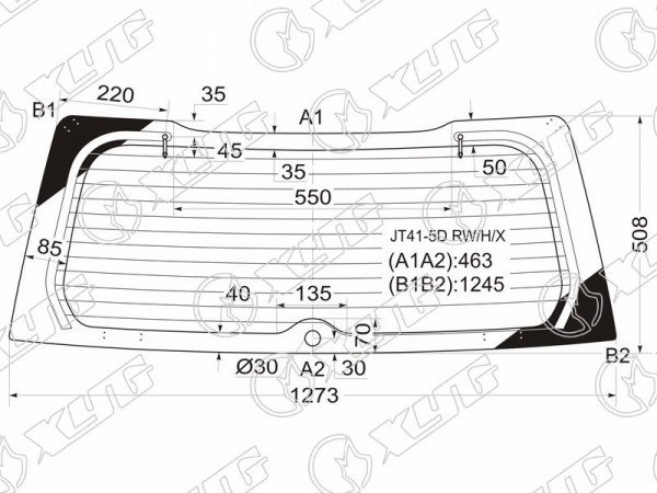 Стекло заднее с обогревом MITSUBISHI LANCER /CEDIA 5D WGN 00-07