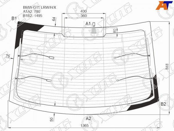 Стекло заднее с обогревом триплекс BMW 7-SERIES G11 /12 16-