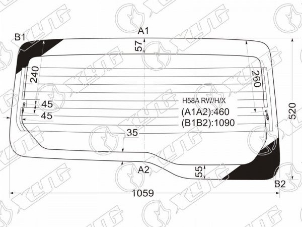 Стекло заднее с обогревом MITSUBISHI PAJERO MINI H5#A 98-12