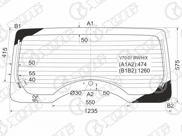 Стекло заднее с обогревом MITSUBISHI PAJERO 3 /5D 06-