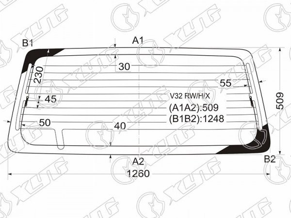 Стекло заднее с обогревом MITSUBISHI PAJERO /MONTERO 3 /5D 91-99