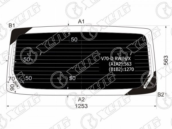 Стекло заднее затемненное с обогревом MITSUBISHI PAJERO 3 /5D 99-06