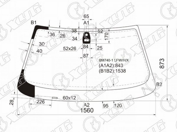 Стекло лобовое с обогревом + дд BMW 7-SERIES E38 94-98