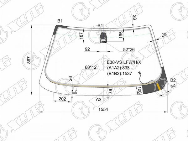 Стекло лобовое с обогревом + дд BMW 7-SERIES E38 98-01