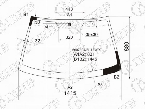 Стекло лобовое Nissan Almera 00-06  / Almera Classic 06-12