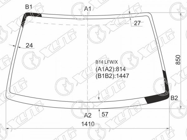 Стекло лобовое Nissan Almera 95-00  / Sunny 93-99