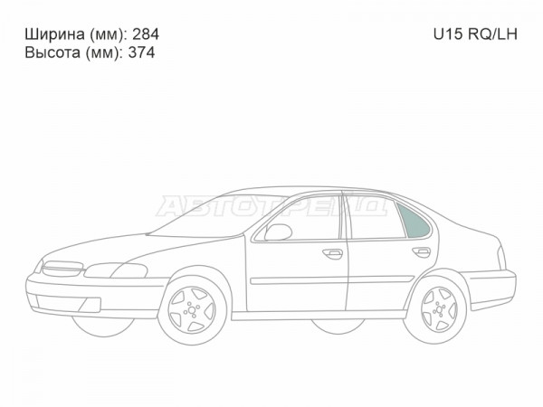 Стекло форточки (Сзади / Слева / Цвет зеленый) Nissan Altima 97-01