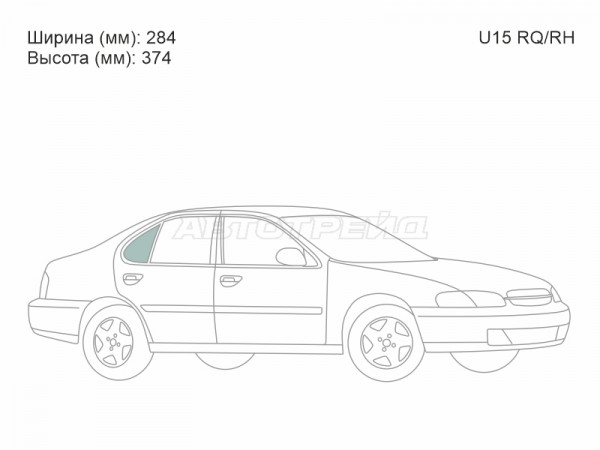 Стекло форточки (Сзади / Справа / Цвет зеленый) Nissan Altima 97-01