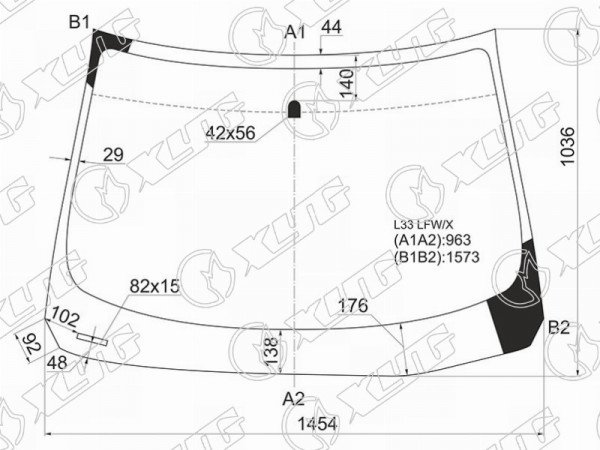 Стекло лобовое NISSAN TEANA L33 14-
