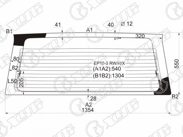 Стекло заднее с обогревом NISSAN PRIMERA 5D WGN 90-95