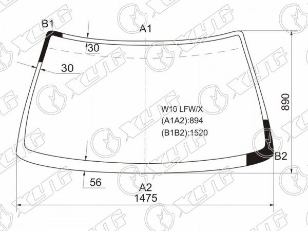 Стекло лобовое NISSAN AVENIR /PRIMERA 5D WGN 90-98