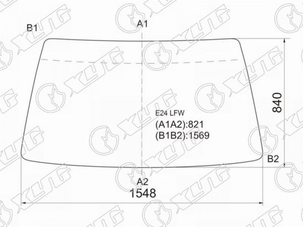 Стекло лобовое в резинку NISSAN CARAVAN /URVAN #E24 86-01