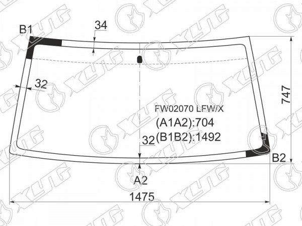 Стекло лобовое NISSAN DATSUN 88-96 /FRONTIER /NAVARA 97-05 /XTERRA 00-05