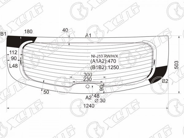 Стекло заднее с обогревом NISSAN QASHQAI 06-14