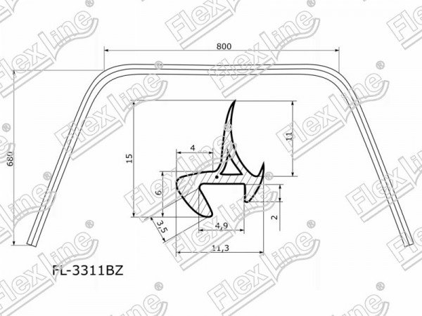 Молдинг лобового стекла (П-образный) Nissan Juke 10-20