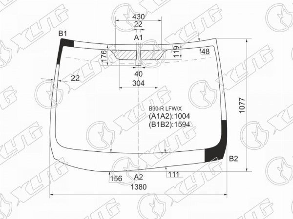 Стекло лобовое NISSAN LAFESTA B30 04-12