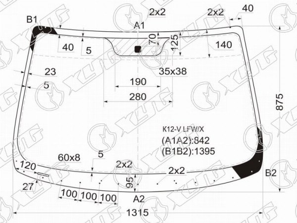Стекло лобовое NISSAN MICRA /MARCH 3 /5D 02-10