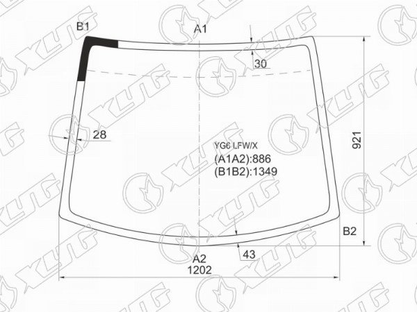 Стекло лобовое SUZUKI MR WAGON /NISSAN MOCO 01-06