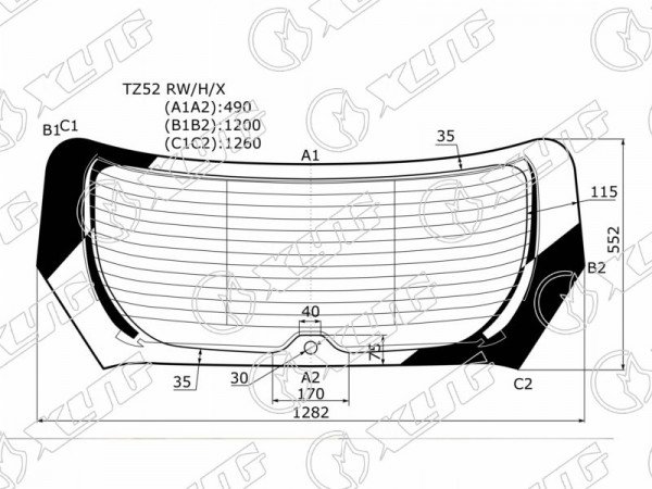 Стекло заднее с обогревом NISSAN MURANO #Z52 15-