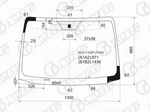Стекло лобовое NISSAN NOTE 05-13