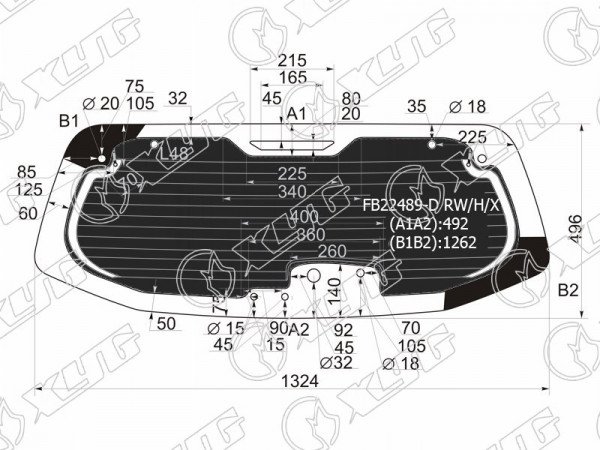 Стекло заднее затемненное с обогревом NISSAN PATHFINDER 04-14