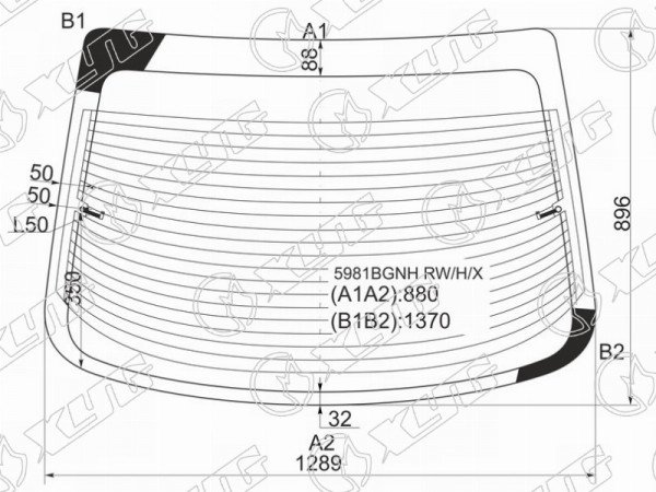 Стекло заднее с обогревом NISSAN PRIMERA 5D HBK 90-95