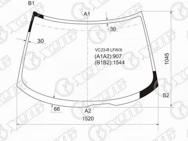 Стекло лобовое NISSAN SERENA 91-99
