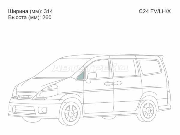 Стекло форточки (Спереди / Слева / Цвет зеленый) Nissan Serena 99-05