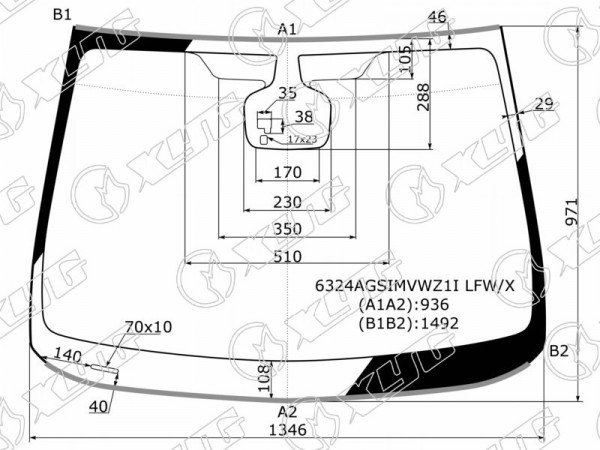 Стекло лобовое + дд + д /света OPEL ASTRA J 10-12
