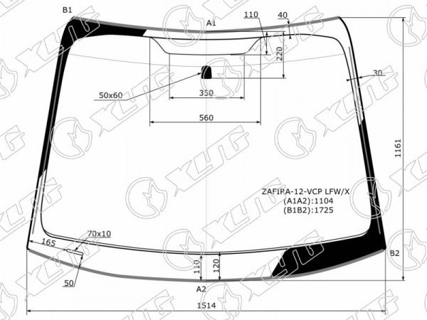 Стекло лобовое OPEL ZAFIRA C 12-
