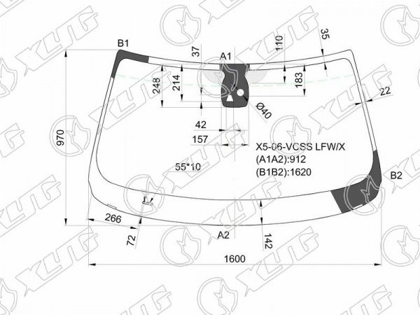 Стекло лобовое + дд + камера BMW X5(E70) 06-13