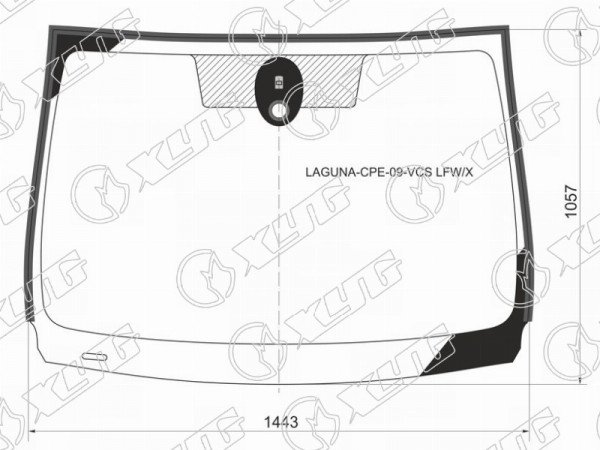 Стекло лобовое + дд RENAULT LAGUNA 2D CPE 09-15
