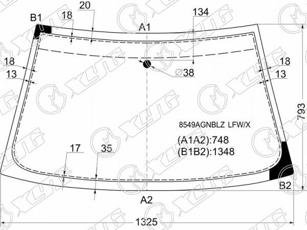 Стекло лобовое VOLKSWAGEN POLO CLASSIC 95-99 /CADDY 96-04 /CORDOBA 93-99
