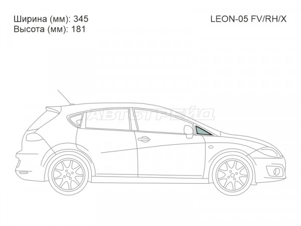 Стекло форточки (Спереди / Справа / Цвет зеленый) SEAT Leon 05-12