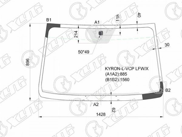 Стекло лобовое SSANGYONG KYRON 05-16 /ACTYON /ACTYON SPORT 06-