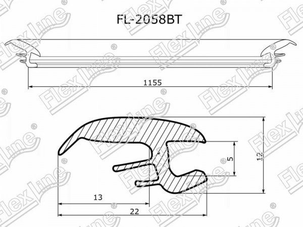 Молдинг лобового стекла SUBARU FORESTER 97-02