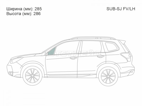 Стекло форточки (Спереди / Слева / Цвет зеленый) Subaru Forester 12-19
