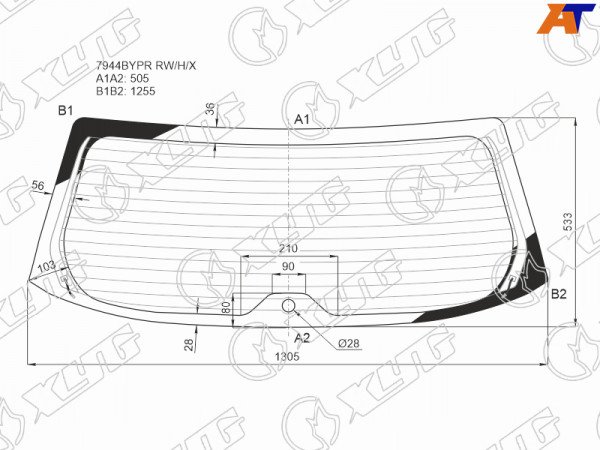 Стекло заднее с обогревом SUBARU FORESTER SK SUV 19-