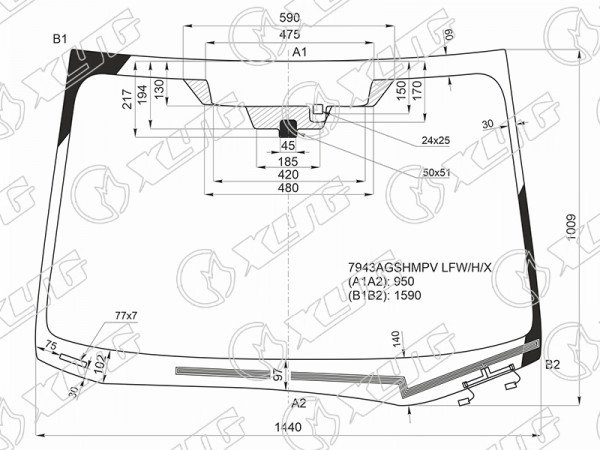Стекло лобовое с обогревом щеток + дд + 2 камеры SUBARU XV 17- /SUBARU IMPREZA 4 /5D 17-