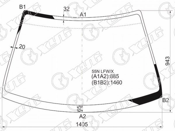Стекло лобовое Subaru Impreza 92-00  / Impreza WRX 92-00